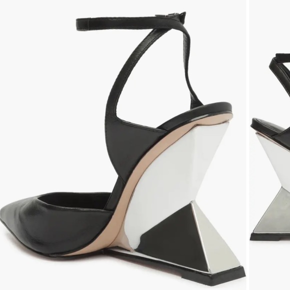 Janice Ankle Strap Pointed Toe Pump - Black Size 11B - Picture 5 of 16